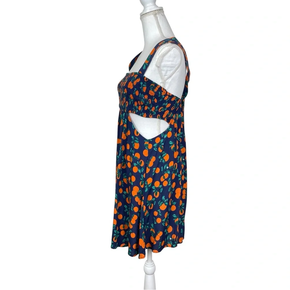 Anthropologie The Piper Bandeau Cutout Oranges Mini Dress - Picture 3 of 6